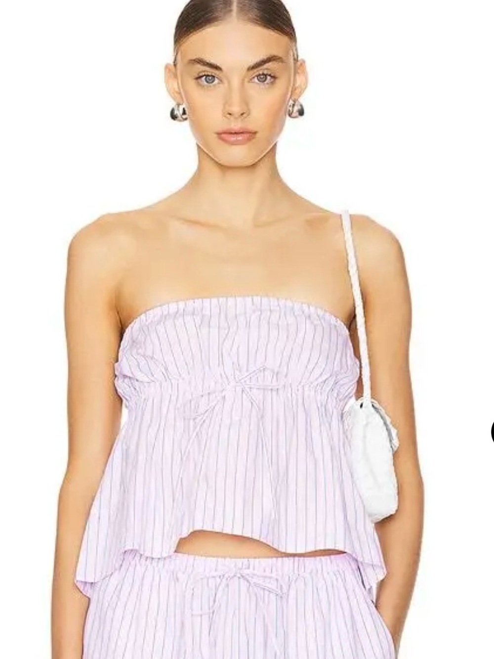 EUC Lovers + Friends Lovers & Friends Ray pink and blue striped halter top Small